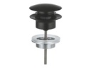 GROHE Ablaufgarnitur 65807 Push-Open-Stopfen Schwarz matt