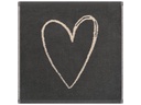 Cawö Waschlappen Heart Beats 30 x 30 cm, Beige/Grau