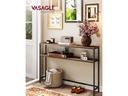 VASAGLE Konsolentisch 120 x 80 cm, Schwarz/Braun