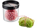 GEFU Kordelbox Filio mit rot/weissem Garn