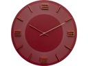 Kare Wanduhr Leonardo, Rot / Gold