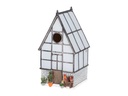 Esschert Design Gewächshaus aus Polyresin und Sperrholz weiss mehrfarbig