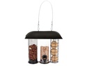 Esschert Design Futtersilo 3-in-1 Kunststoff Metall Schwarz 25 cm