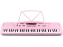 MAX Keyboard KD61P Kinderklavier Pink 61 Tasten LED-Display