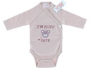 Very Important Baby Langarm-Wickelbody I`m Beary Cute Rose Smoke Gr. 56