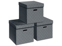 VON Aufbewahrungsbox Cube, 3 Stück, Grau