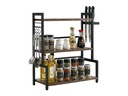 relaxdays Gewürzregal 3 Etagen MDF Metall Industrial-Style