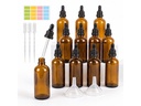 relaxdays Glasfläschchen 100 ml, 12 Stück