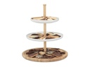relaxdays Etagere Weiss/Hellbraun