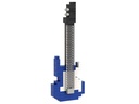 BRIXIES Bausteinmodell E-Gitarre Blau aus 140 Bausteinen