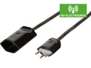 Max Hauri Verlängerung 3G1.0 3m schwarz geschirmt Typ 12 / Typ 13