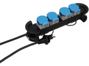Max Hauri Steckdosenleiste Construct Line 4x Typ 23 schwarz/blau 5m