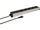 Max Hauri Steckdosenleiste Power Line 5x Typ 13 grau/schwarz 3.0m