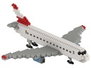 BRIXIES Bausteinmodell Flugzeug aus 246 Bausteinen