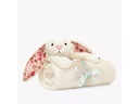 Jellycat Blossom Bunny Kuscheldecke, Cream Berry, Creme, 70 x 56 cm