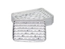 relaxdays Grillschalen Eckig, Aluminium, 25er Set, Silber, 34 x 22 cm