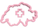 BackshopSchweiz Guetzli-Ausstecher-Set Schweiz & Kreuz Rosé 10.2 cm