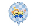 Partydeco Folienballon Pastille Minions Blau/Mehrfarbig/Gelb/Weiss