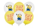 Partydeco PartyDeco Strong Ballons Minions, 6er-Set Mehrfarbig