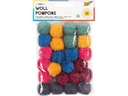 Folia Woll-Pompons PARTY farbig sortiert 30 mm 24 Stück