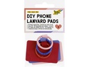 Folia DIY Phone Lanyard Pads 3 Stück, Mehrfarbig