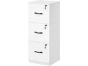 VASAGLE Aktenschrank Holzspanplatte 3 Schubladen Wolkenweiss