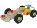 Eichhorn Bausteinmodell Rennauto Holz, 85-teilig