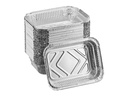 relaxdays Grillschalen Aluminium 50er Set eckig Silber