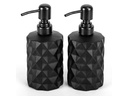 relaxdays Seifenspender Seifenspender 350 ml, Schwarz