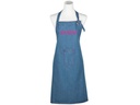 pad Kochschürze Denim Glücklich pink, 80 x 70 cm