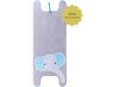 Yogitier Eddy der Elefant Naturkautschuk Mikrofaser-Velours Blau