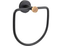 spirella Handtuchhalter Handtuchring Iana Schwarz matt Stahl Bambus