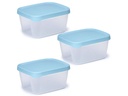 alpina Vorratsdosen Set 3-teilig 0.9 l, Blau/Transparent