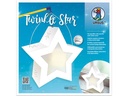 URSUS Laternen-Bastelset Twinkle Star Stern Fotokarton weiss