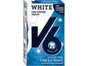 V6 Kaugummi White Fresh Mint 24 g