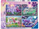 Ravensburger Kinderpuzzle Magische Einhörner 4 x 100 Teile
