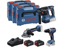 Bosch Professional Akku-Werkzeugset GSR + GBH + GWS + 2x GBA 5.0 Ah in L-BOXX