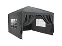 Tristar Pavillon mit abnehmbaren Seitenwänden 3 x 4 m, Anthrazit