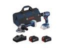 Bosch Professional Akku-Werkzeugset GSB V-45 + GWS V-8 + 2x 4.0 Ah