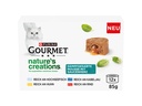 Purina Gourmet Nature's Creations Saucenherz Fleisch und Fisch 12 x 85 g