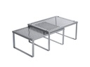 Songmics Küchenregal 2er Set, Silber/Grau
