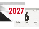 Biella Abreisskalender Tag 10.8 x 8 cm Weiss Mehrsprachig