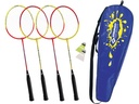 Schildkröt Funsports Schildkröt Federball Set 4-Player 4 Schläger, 2 Federbälle,