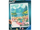 Ravensburger Malen nach Zahlen Adults Premium – blumenmeer am Bergsee