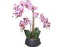 CHALET Kunstblume Orchidee im Topf 58 cm, Weiss/Rosa