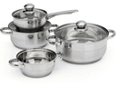 BRATmaxx Pfannen-Set Kochtopfset 7-teilig, 17.2 cm/21.4 cm/25.4 cm