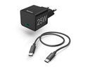 Hama Ladegerät Schnell USB-C Mini 25 W 1 m Schwarz mit Ladekabel