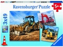Ravensburger Baufahrzeuge im Einsatz 3 x 49 Teile