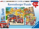 Ravensburger Puzzle Feuerwehreinsatz 3 x 49 Teile, mit Mini-Postern