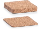 Zeller Present Glasuntersetzer Kork 9.5 x 9.5 cm, 6 Stück, Braun